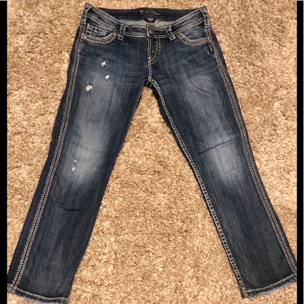 Silver jeans  twisted Capri